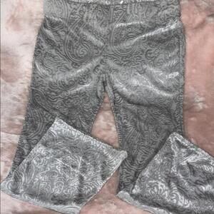 Free People Luxe Velvet Pants -‎ Stylish Gray Leggings